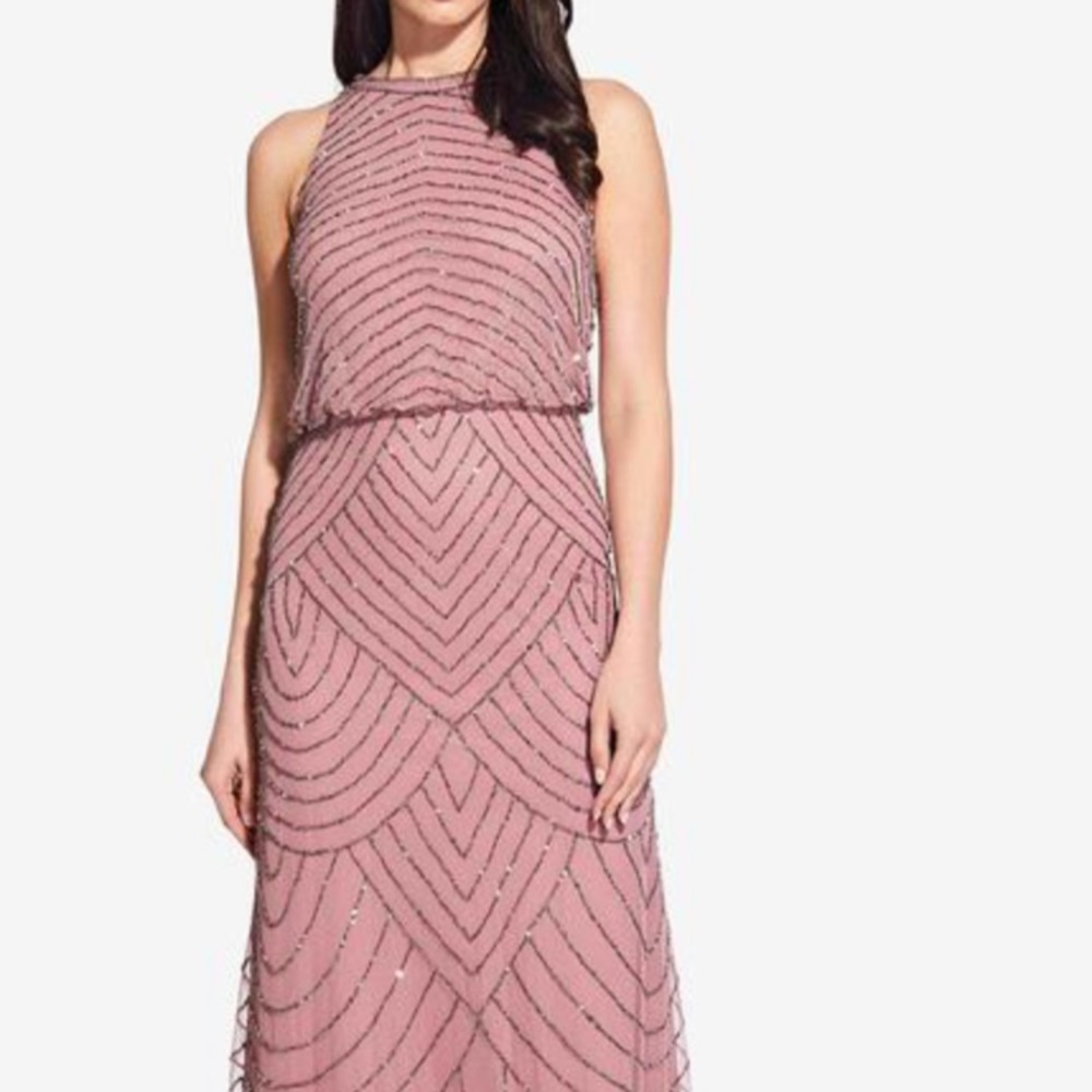 Adrianna Papell Blouson Halter dress